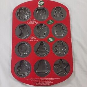 Wilton 12 Cavity Christmas Holiday Non-Stick Pan
